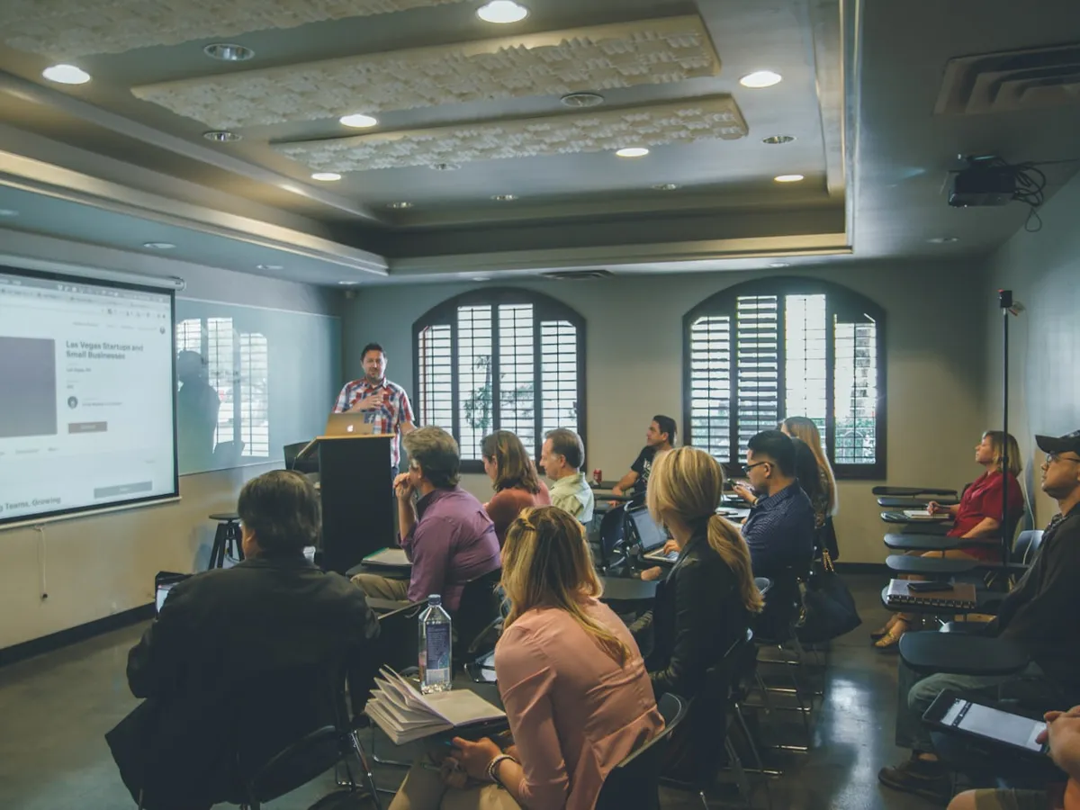 Spoken English classroom session at Veda